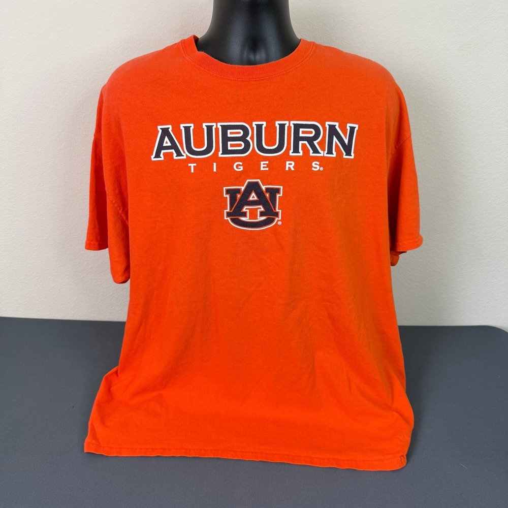 MV Sport T-Shirt Mens 2XL Auburn Tigers Style 207 Orange Short Sleeve AU FLAW